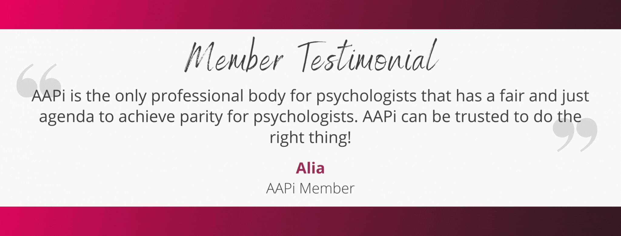 member testimonials